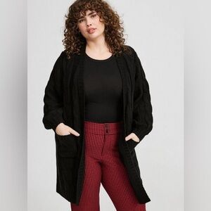 TORRID Open Cable Knit Coatigan - 0X | 12